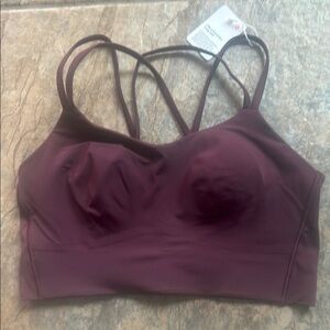 Lululemon Burgundy Like a Cloud Longline sports bra size 10